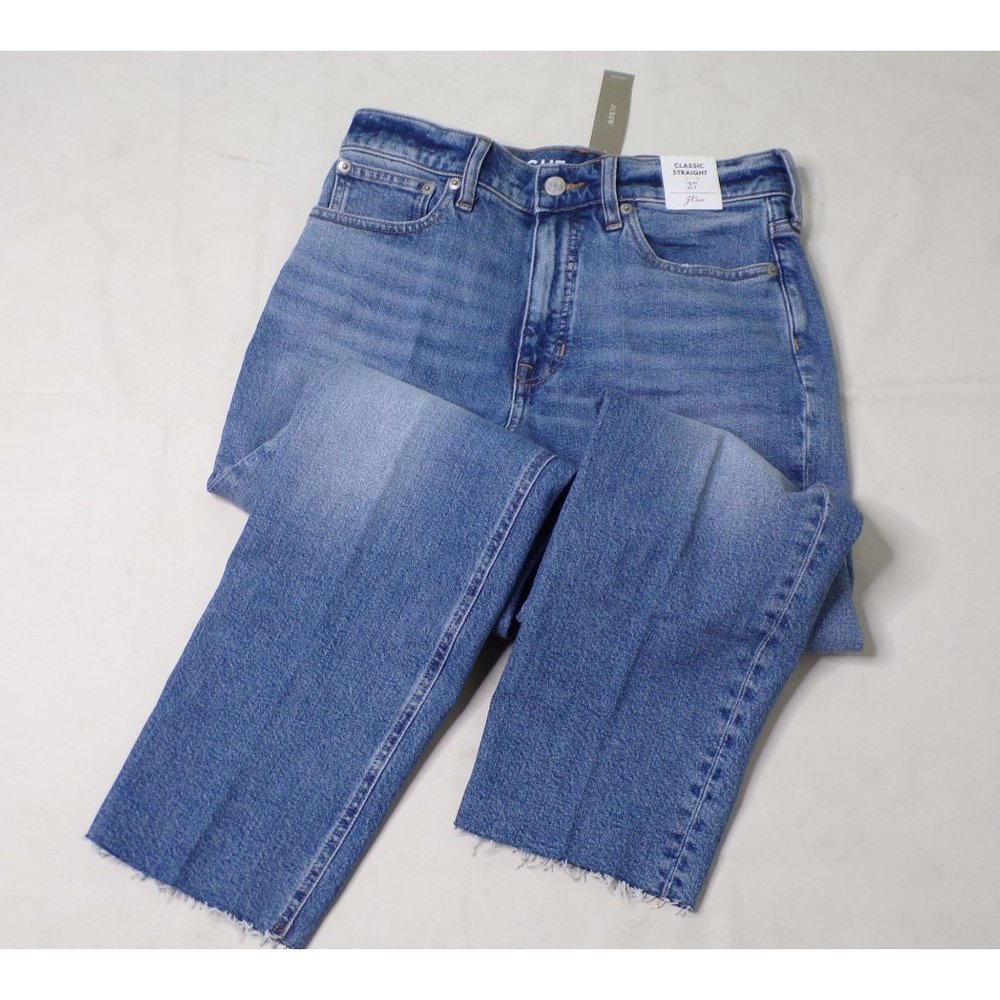 🆕 J CREW 11" High-Rise 90's Classic Straight Jeans Size 27 BF691 NWT - Picture 7 of 10